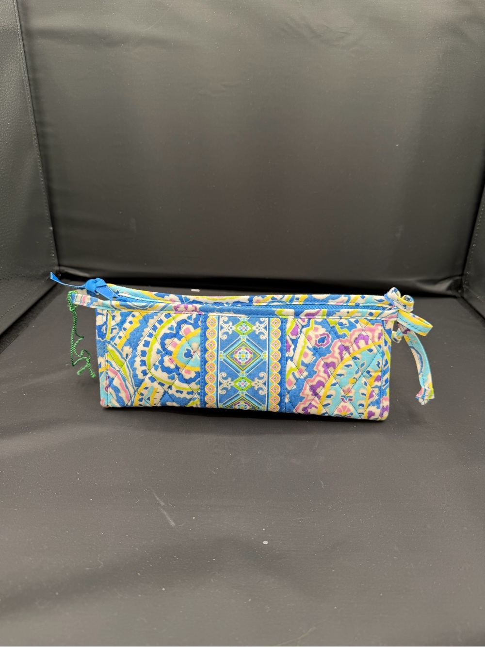 Retired Vera Bradley Small Bow Cosmetic Capri Blue